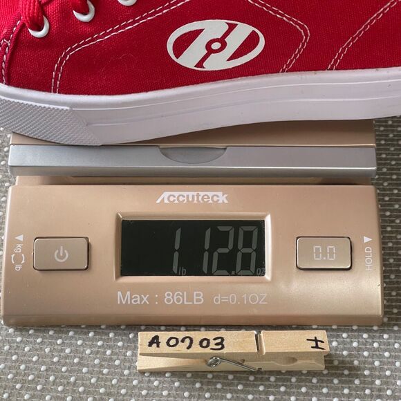 Heelys Skate Shoes Youth Size 4 Red White Canvas Lace Up Pro 20 HES10456 - Picture 12 of 13